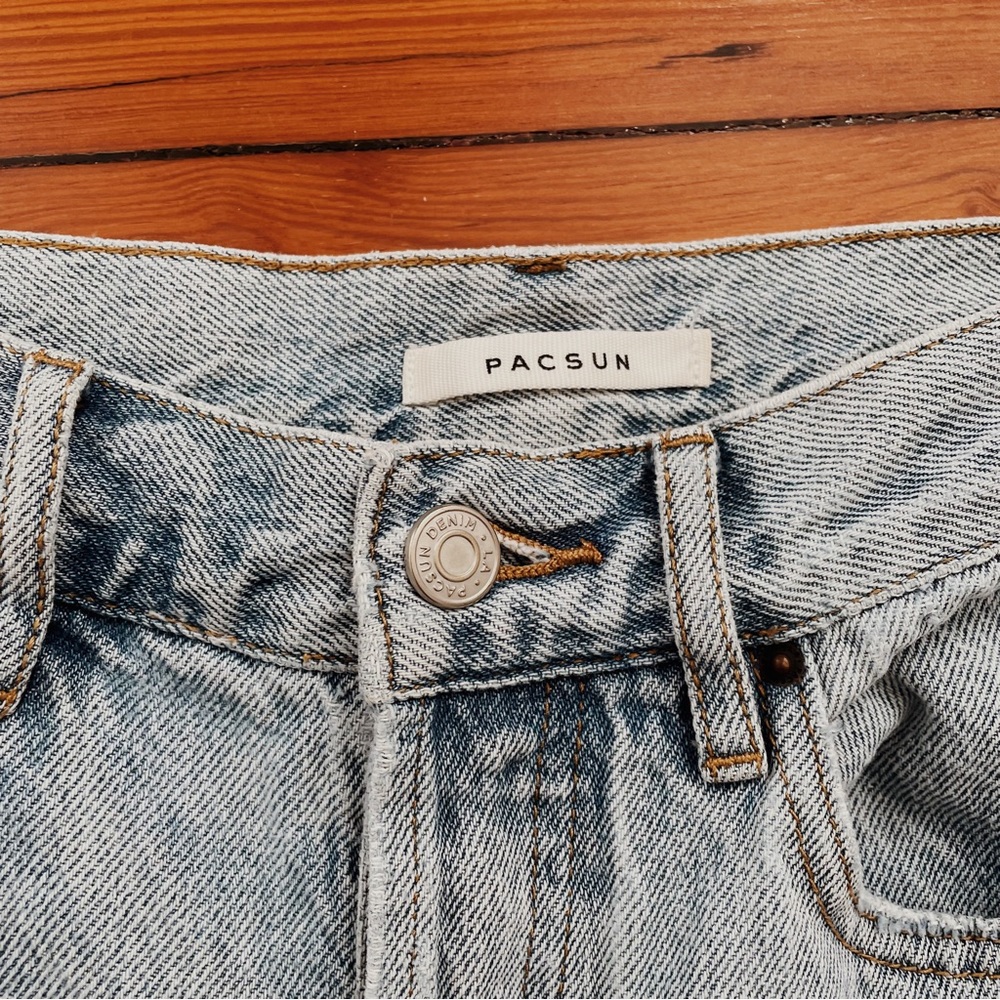 Pacsun Ultra High Rise Slim Light Wash Blue Jeans - Picture 3 of 4